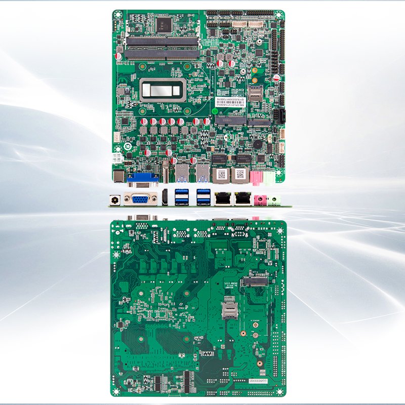 Industrial Mini ITX I7-8550U 2*RJ45 8*USB 5*RS-232+1*RS-485/232 Ports DC 12V High Quality Motherboard