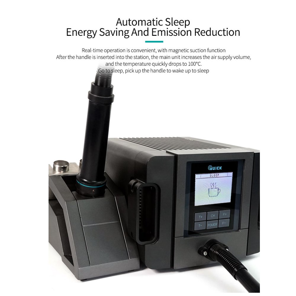 Original QUICK TR1300A 1300W BGA Rework Welding Intelligent Hot Air Soldering Station For Mobile Phone Motherboard PCB Repair