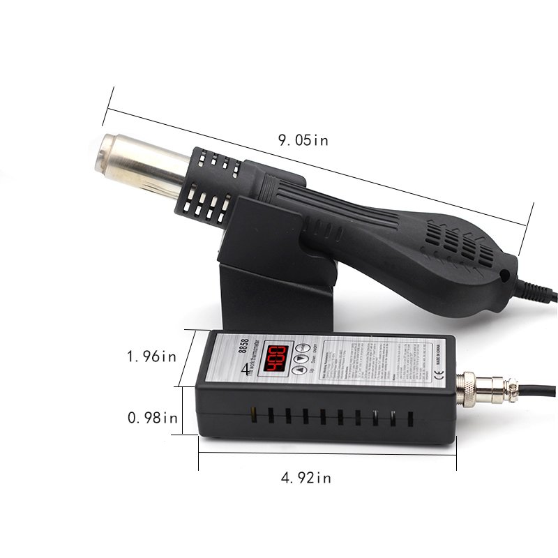 YAOGONG 8858 Heat Gun Desoldering Station LED Digital Display Temperature Adjustable Portable BGA Rework Hot Air Gun Station