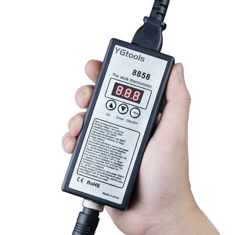 YAOGONG 8858 Heat Gun Desoldering Station LED Digital Display Temperature Adjustable Portable BGA Rework Hot Air Gun Station
