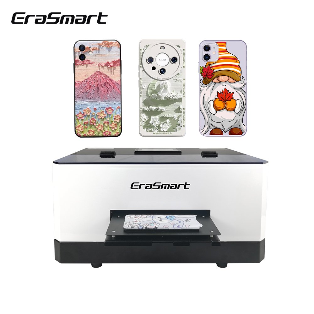 EraSmart A5 Uv Printer For PVC TPU PP Glass Mobile Cover Phone Case