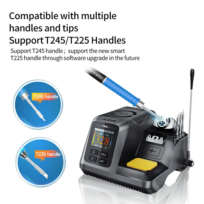 Aixun T413 200W Integrated Smart Soldering Station Compatible with T245/T225 Handle For Mobile Phone Motherboard Welding Repair