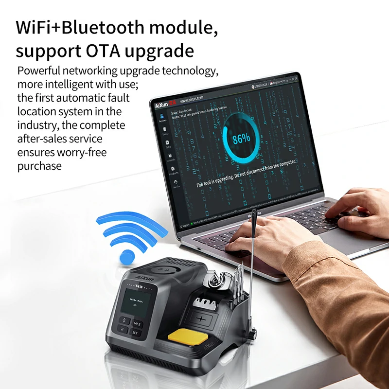 Aixun T413 200W Integrated Smart Soldering Station Compatible with T245/T225 Handle For Mobile Phone Motherboard Welding Repair