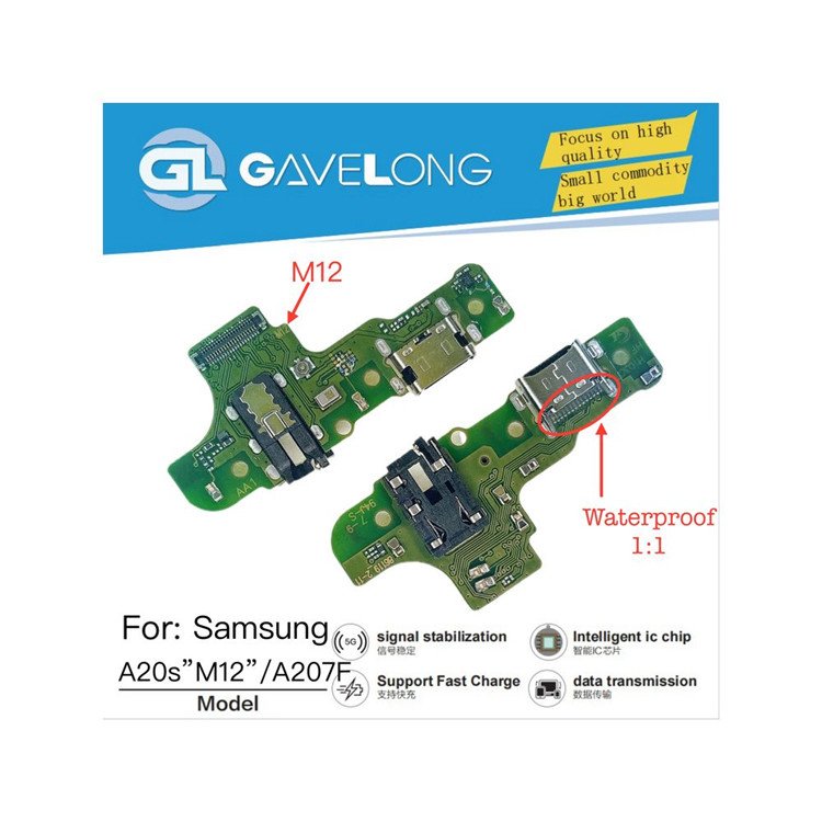 Mobile phone Flex Cable Charging Port Board Charger Board Port For Samsung Galaxy A20S M12 A207F