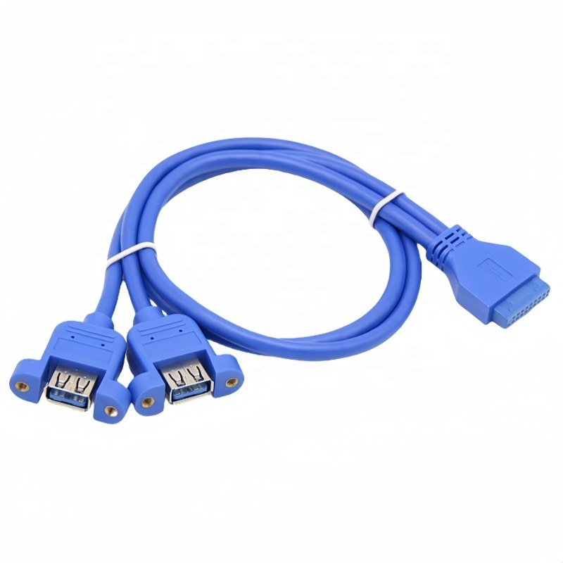 Usb3.0 Idc 20Pin Motherboard Usb 19Pin 1 To 2 Usb 3.0 20Pin One Point Two Usb Adapter Converter Splitter Cable