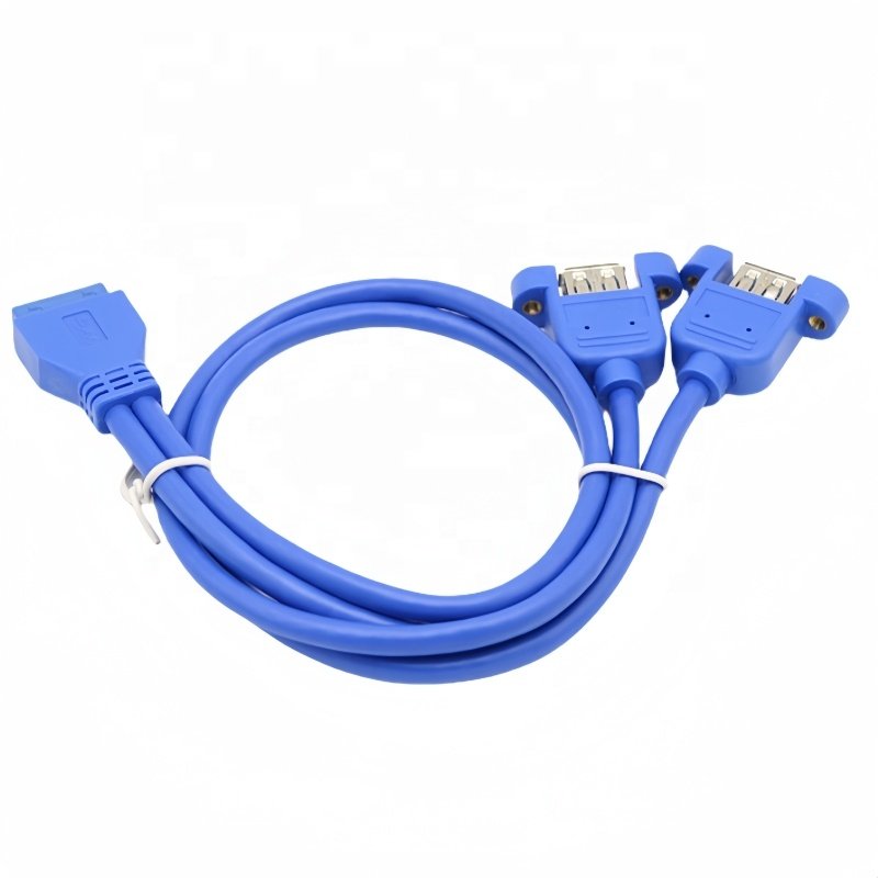 Usb3.0 Idc 20Pin Motherboard Usb 19Pin 1 To 2 Usb 3.0 20Pin One Point Two Usb Adapter Converter Splitter Cable