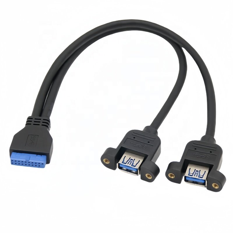 Usb3.0 Idc 20Pin Motherboard Usb 19Pin 1 To 2 Usb 3.0 20Pin One Point Two Usb Adapter Converter Splitter Cable