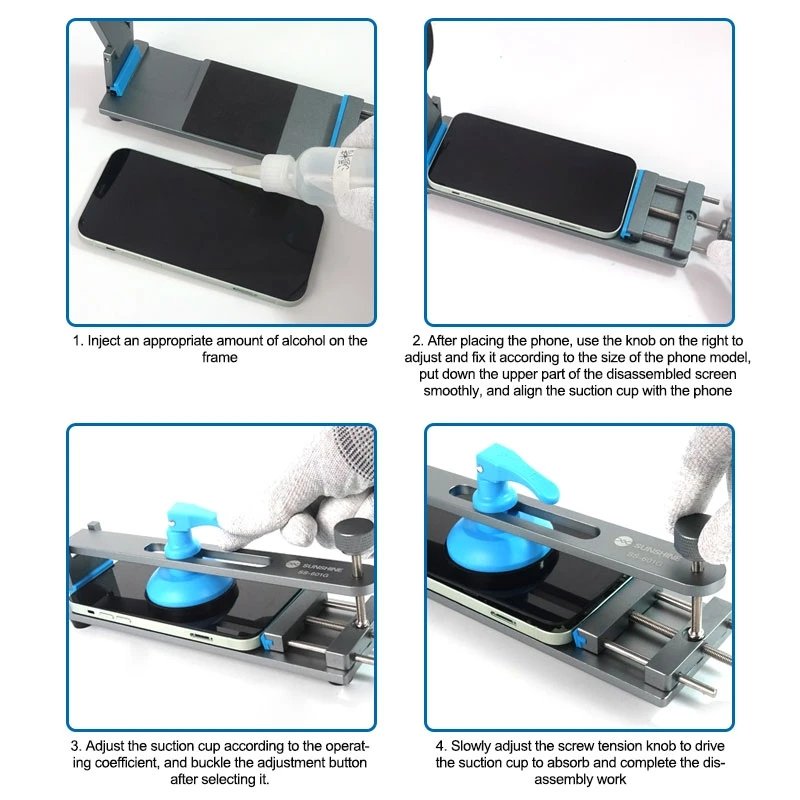 SUNSHINE SS-601G Mobile Phone Heating LCD Screen Spliter Quick Screen Removal Fixture for Phone Android Clamping