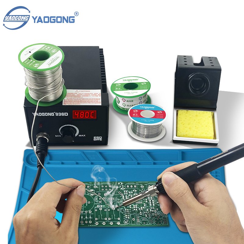 YAOGONG 936D 60W Digital Adjustable Temperature Thermostat PCBA Phone Motherboard Mobile Repair Tools Machine Soldering Station