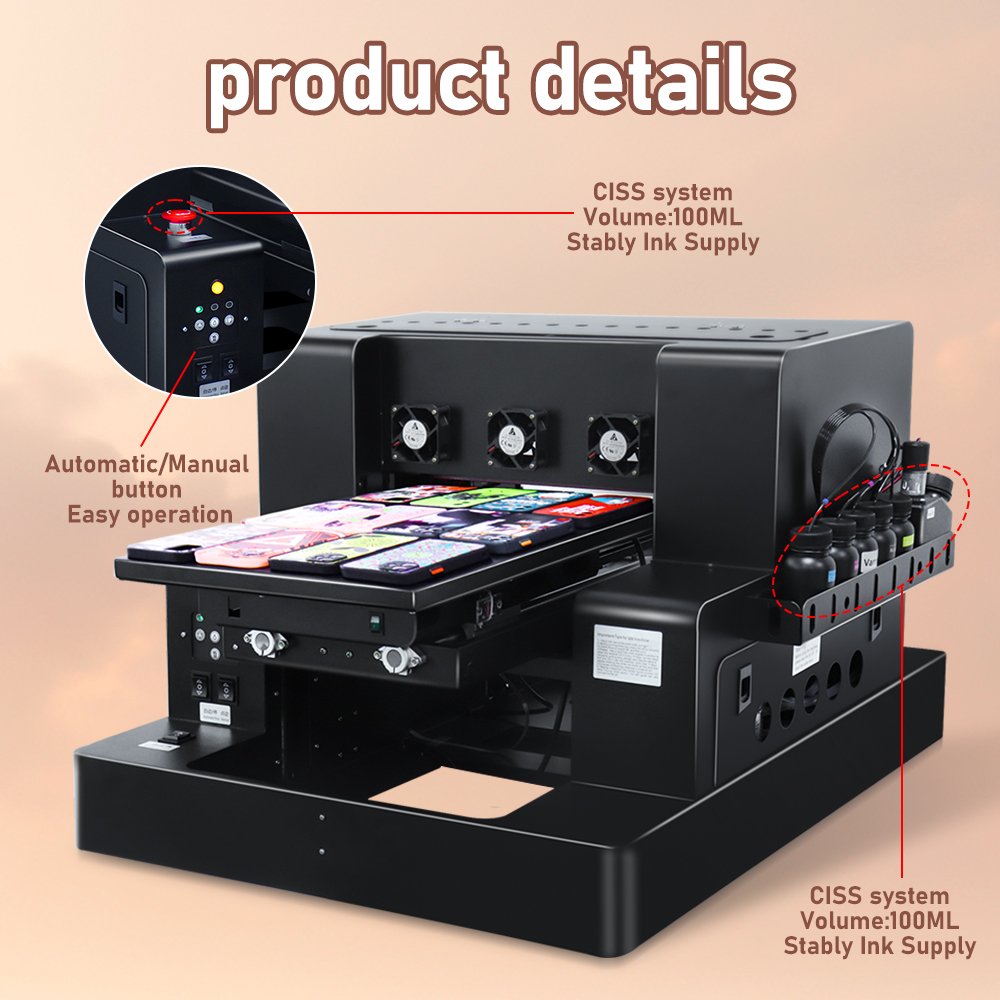 A3 size 3250 multifunction mini uv printer price for plastic phone case bottle acrylic metal cylinder card uv Flatbed printer