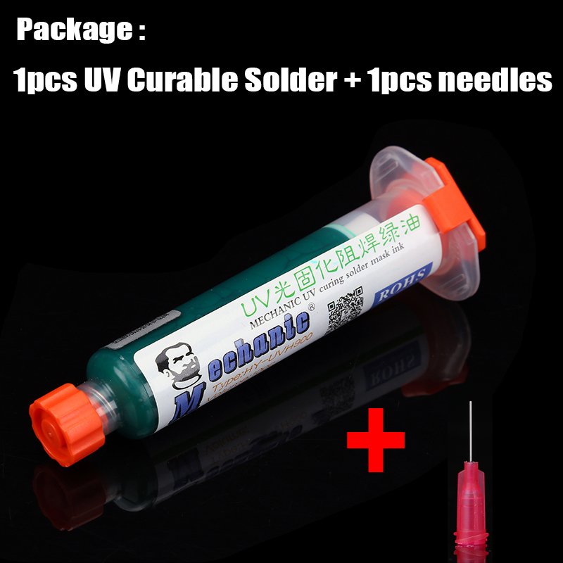 MECHANIC 10CC UV Curing Solder Mask Ink Soldering Paste Flux for BGA PCB Motherboard Paint Prevent Corrosive Arcing