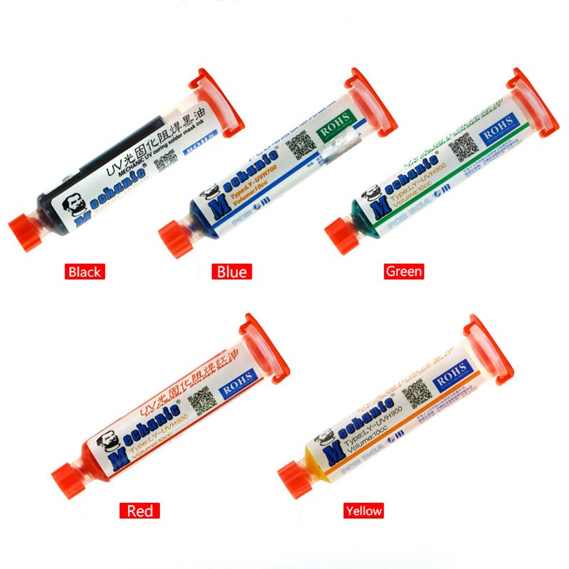 MECHANIC 10CC UV Curing Solder Mask Ink Soldering Paste Flux for BGA PCB Motherboard Paint Prevent Corrosive Arcing