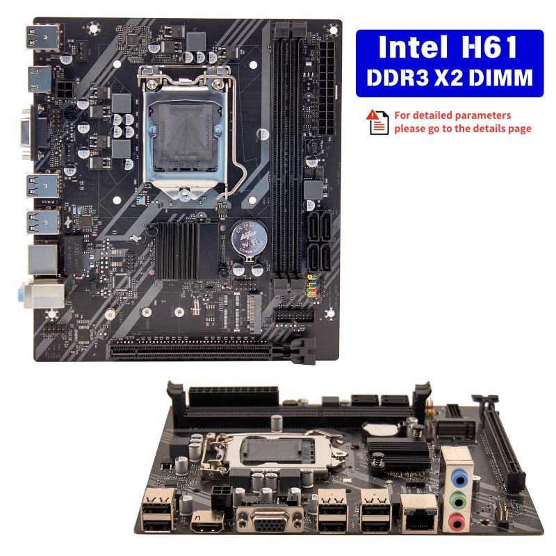 Factory direct supply oem chip computer main board gaming mainboard chipset lga 1155 itx ddr3 h61 motherboard