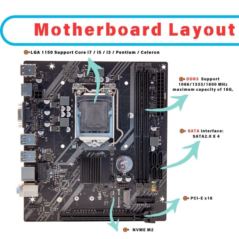 Factory direct supply oem chip computer main board gaming mainboard chipset lga 1155 itx ddr3 h61 motherboard
