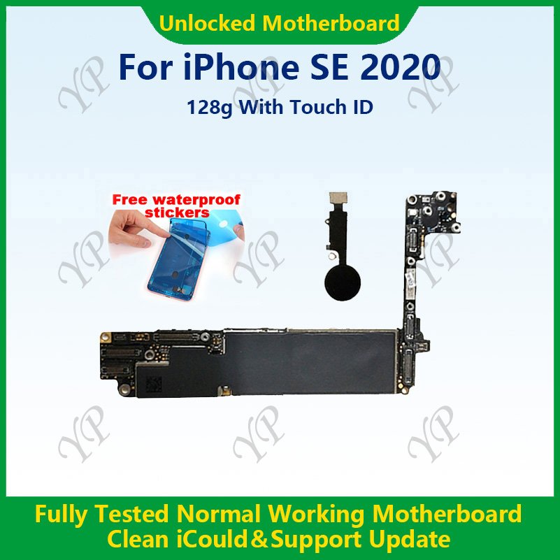 Original Unlocked with/without Face ID Quality Mainboard For Iphone SE2 Phone Motherboard For Iphone 64gb 128Gb