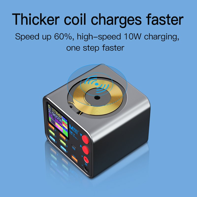 MaAnt Multi-port Wireless USB PD Charger Support Current/Voltage DC Power Supply With Mobile Phone Motherboard Short Circle Test