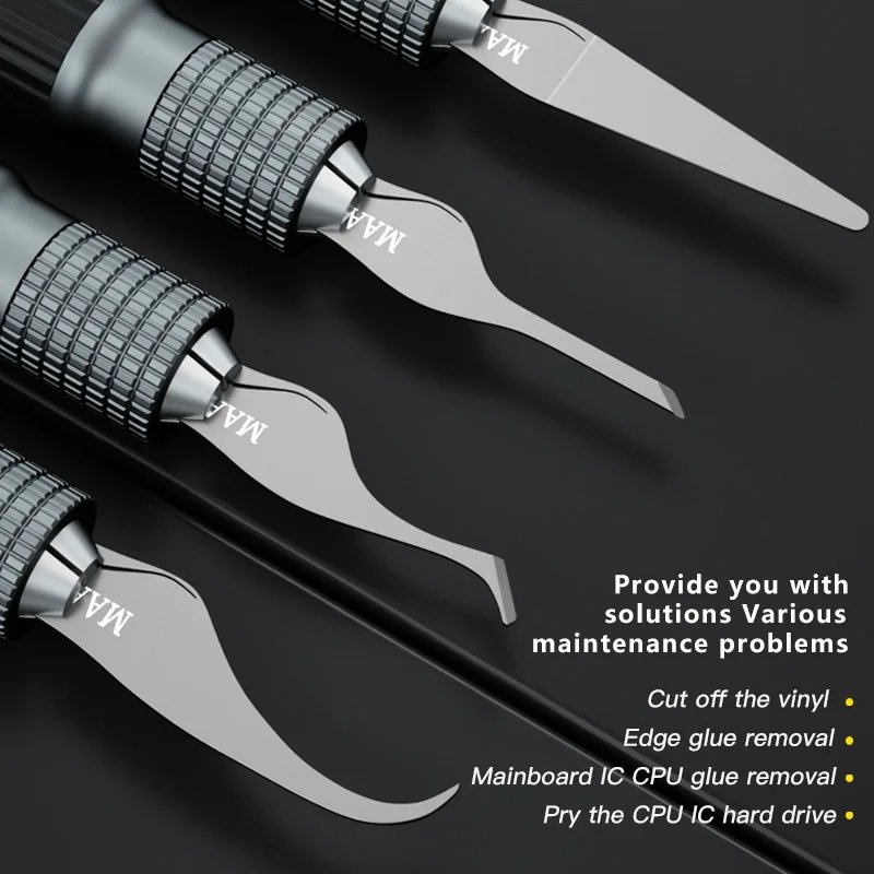 MaAnt MY-102 Mobile Phone CPU NAND Glue Removal Blade Motherboard BGA Chip Scraper Pry Knife Rear Glass Disassembly Hand Tools