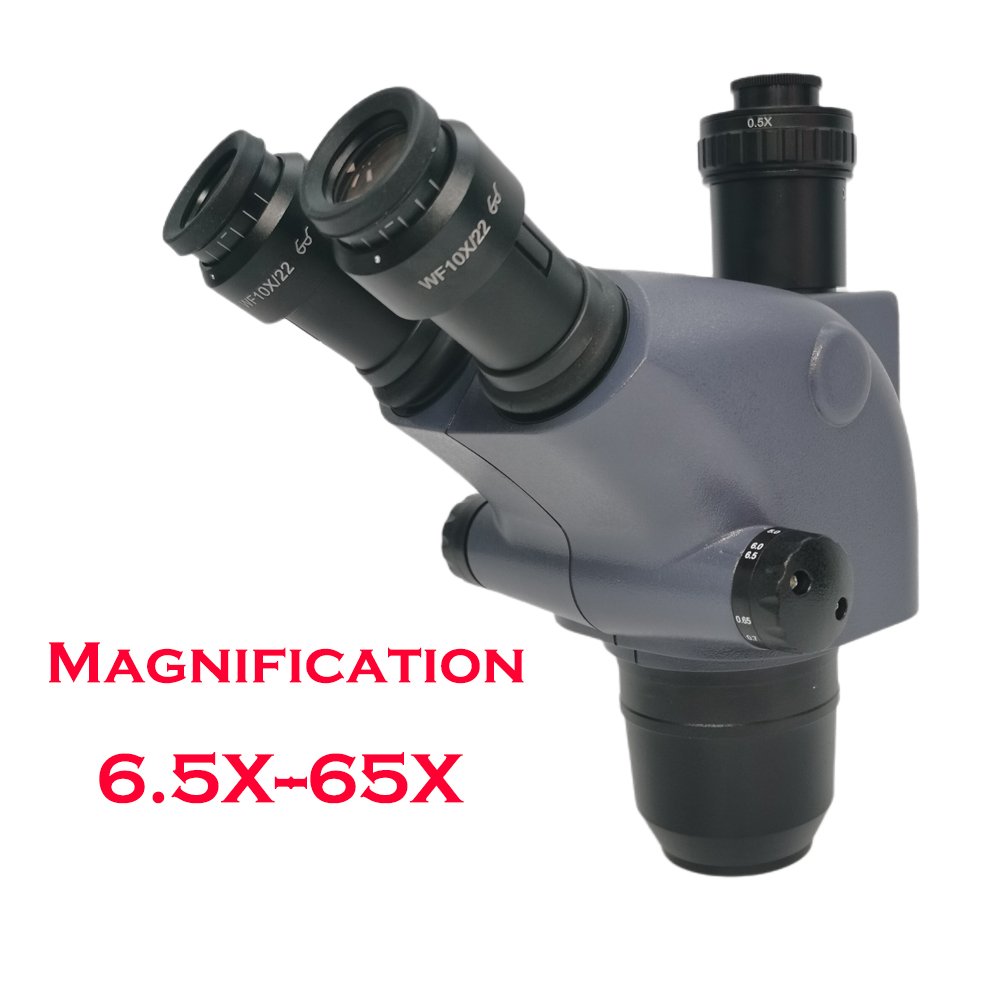 New YAXUN 6.5X-65X Trinocular Stereo Zoom Microscope For Phone PCB Motherboard Soldering Repair Simul-Focal High Quality Lens