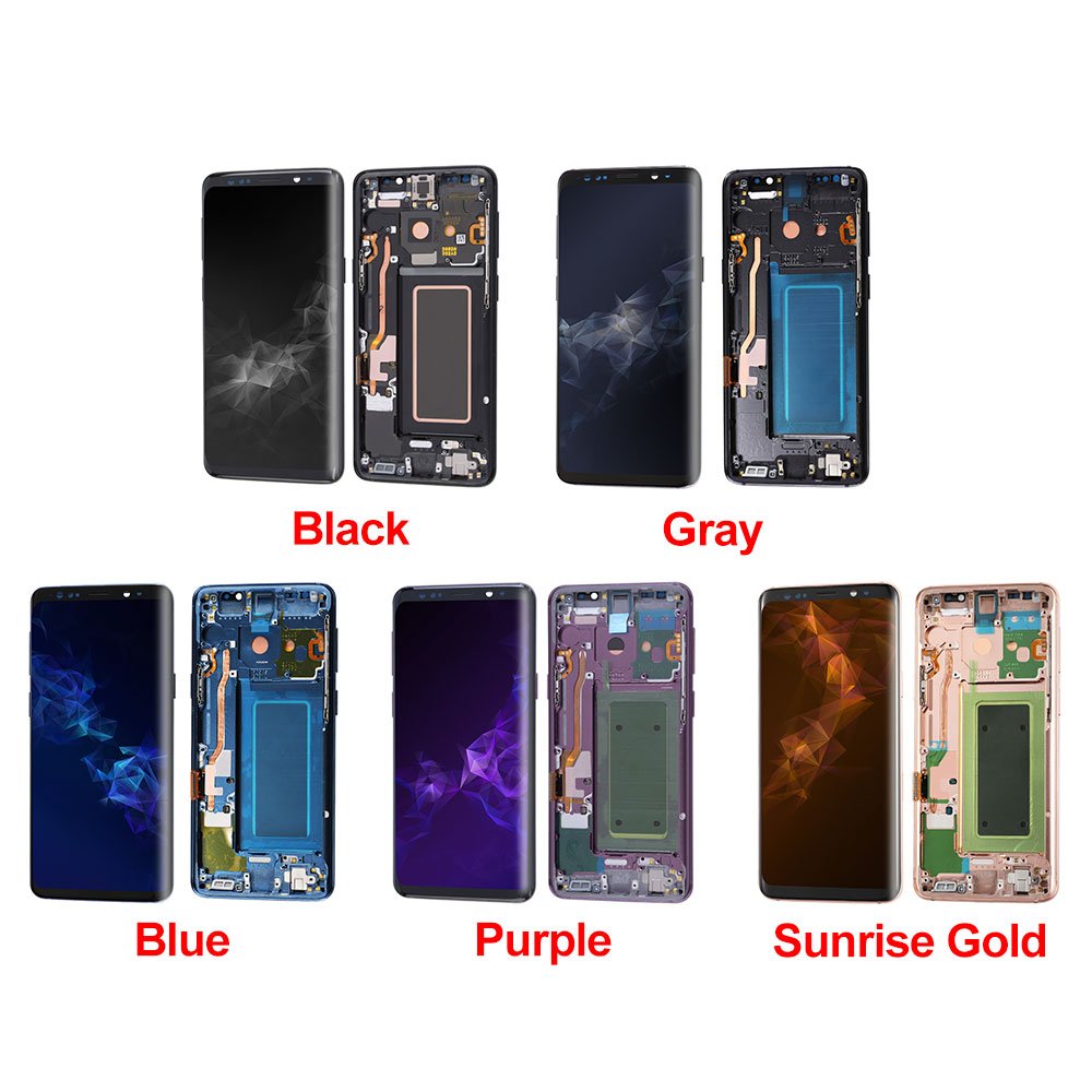 Elekworld Incell OLED Screen with Frame For Samsung S9 Plus LCD SM G965 Touch Screen AMOLED Display Assembly Replacement