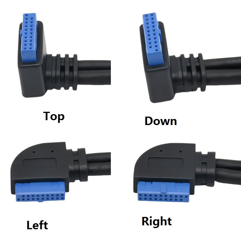 Customized Dual USB 3.0 Female Port Panel Mount Data USB 3.0 extension cable to Motherboard 20PIN 19P Computer Cable board Wire