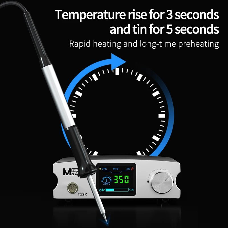 MaAnt T12R Mini Soldering Station 75W Intelligent Temperature Control for Mobile Phone Motherboard BGA PCB Repair Welding Tool