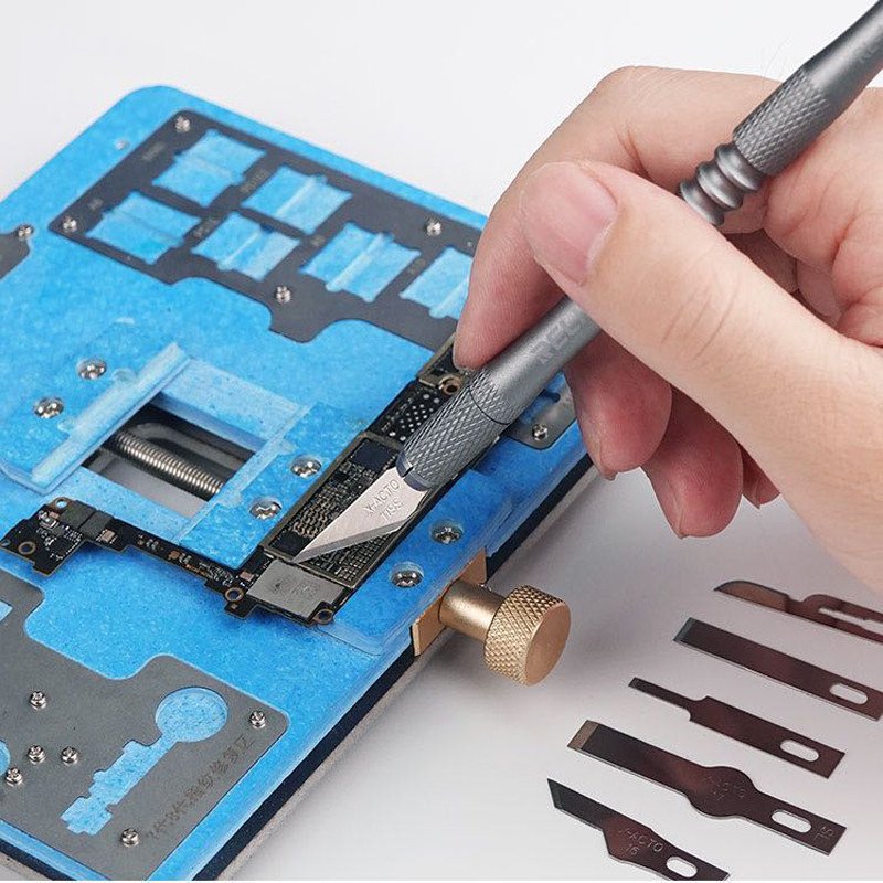 10PCS BSD Glue Removal Stainless Steel Blade Knife For Engraving Cutting Film Mobile Phone Phone Motherboard IC CPU Clean Repair