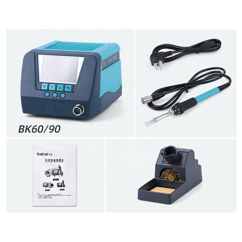 Bakon China Supplier BK90 Welding Table Tool PCB Smd Rework Rapid Heating Soldering Station 90W