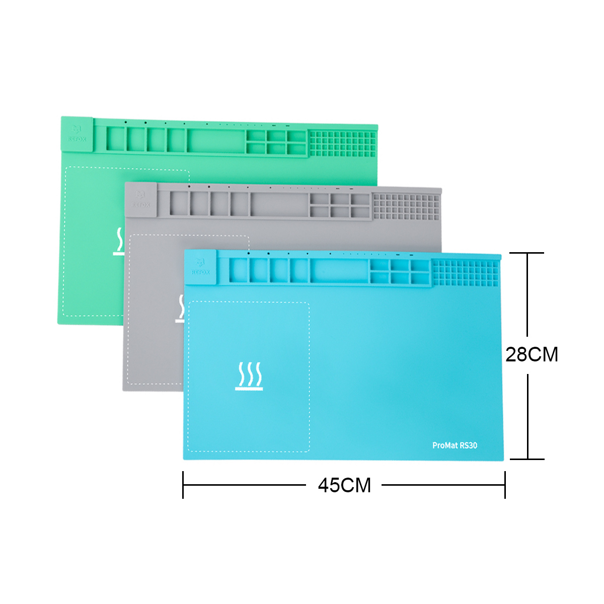 REFOX RS30 ESD Phone Repair Heating Pad Anti-static Maintenance Silicone Mat For Mobile Phone LCD Display Motherboard Repair