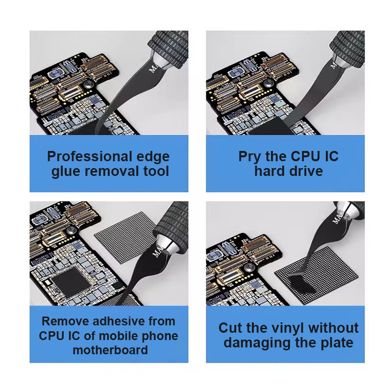 MaAnt Multifunctional Glue Removal Blade Set Hand Grinding Hardness and Flexibility Motherboard Chip CPU IC Scraper Pry Knife