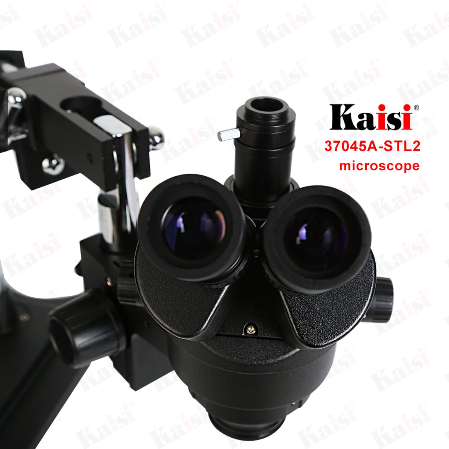 Kaisi 37045 STL2 Easy to Handle 360 Degree Swing Long Arm 7x-45x Mobile Motherboard Repair Base Stereo Trinocular Microscope