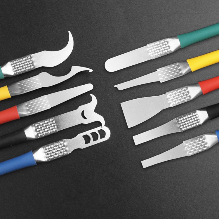 5 in 1 IC Chip Repair CPU NAND Remover CPU Crowbar Remove Glue Knife Tools Kit for Motherboard Repair Electronics Tool Kit