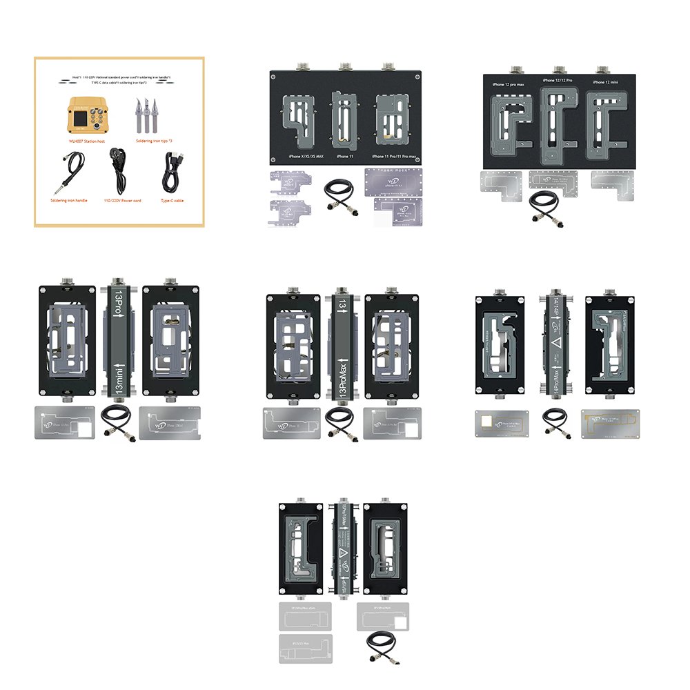 WL HT007 Soldering Station with PCB Pre-Heating Groove Mainboard Layered Desoldering Rework Station for iPhone X 11 12 13 14 15