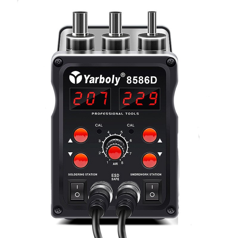Hot air gun constant temperature welding station 8586D hot air gun electric soldering iron maintenance station