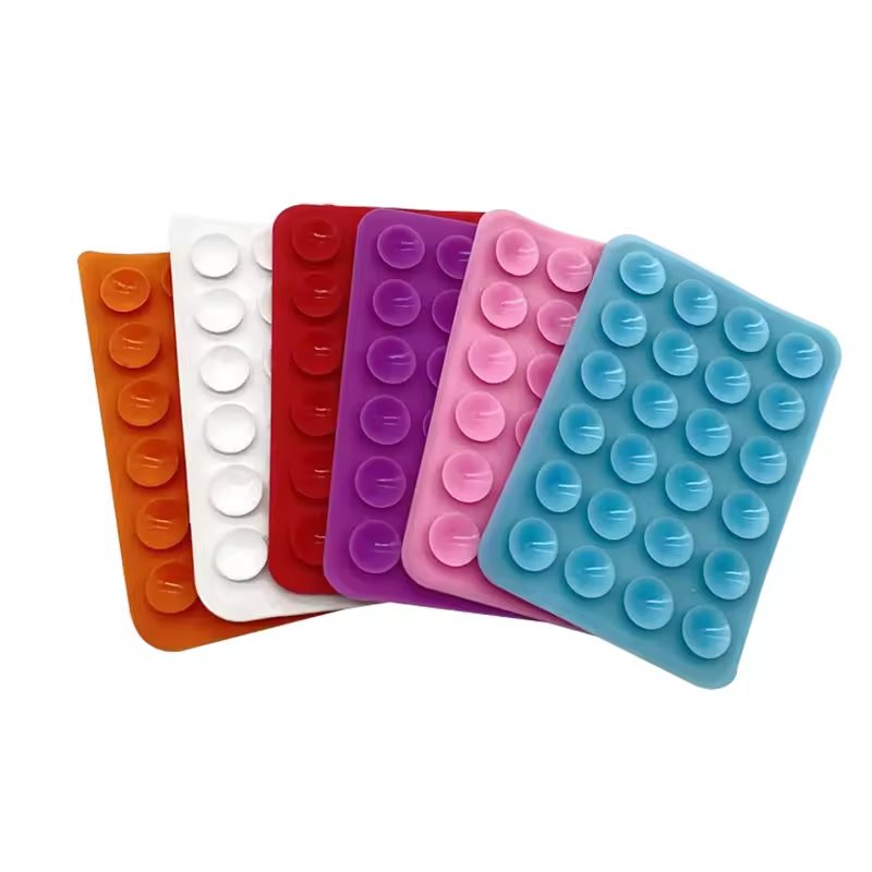 New thicker version silicone suction cup strong sucker customized 24 square single grain factory spot high quality mobile phones