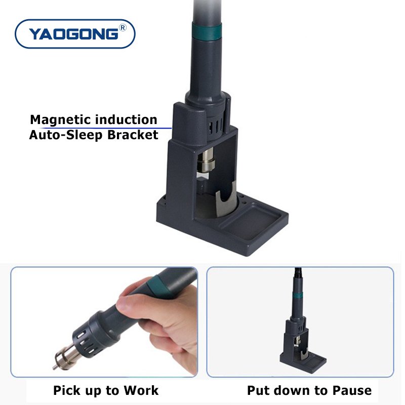 YAOGONG 861X 1300W 3 Channel Smart Thermostat Phone IC Chip Mobile Repair Tool SMD Rework Machine Hot Air Gun Soldering Station