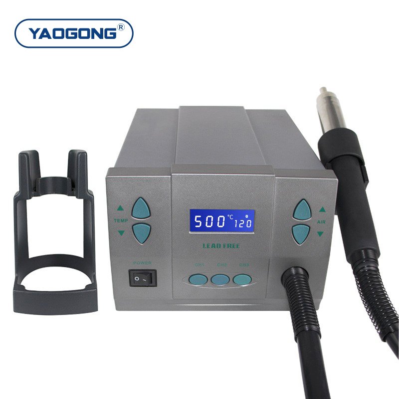 YAOGONG 861X 1300W 3 Channel Smart Thermostat Phone IC Chip Mobile Repair Tool SMD Rework Machine Hot Air Gun Soldering Station