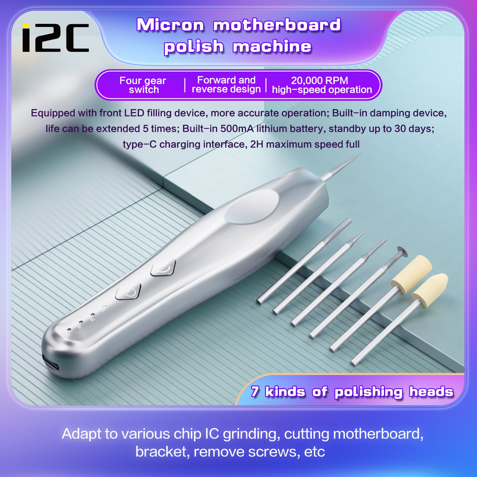 i2C Mobile Phone Micron Motherboard IC Chip Repair Polish Grinding Machine for Precision Electronic Maintenance