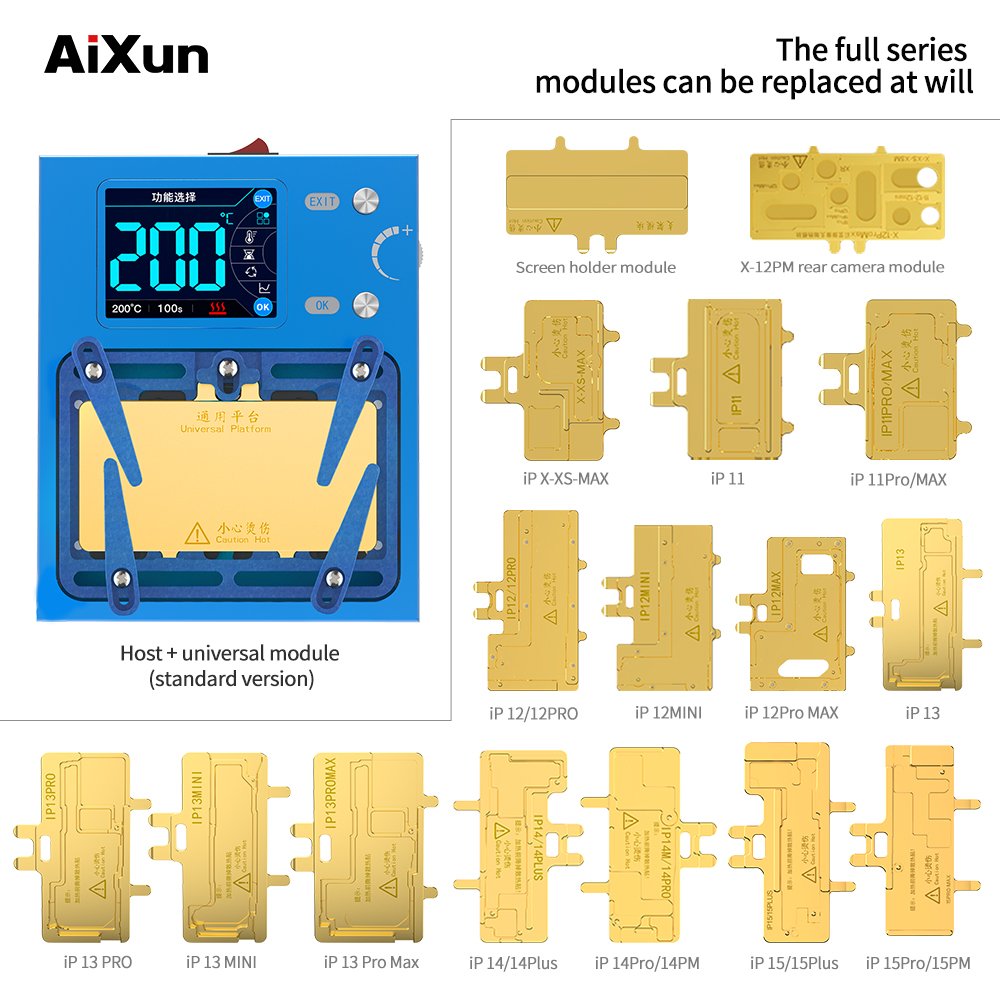 AIXUN iHeater Pro Pre-heating Desoldering Station For iPhone X-13/14/15 Pro/Max Android Phone Motherboard Layered Heating