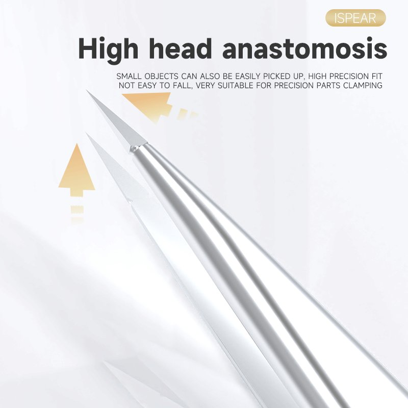 LUOWEI IS-10 Stainless Steel Precision Tweezers straight tip tweezers for Mobile Phone Repair
