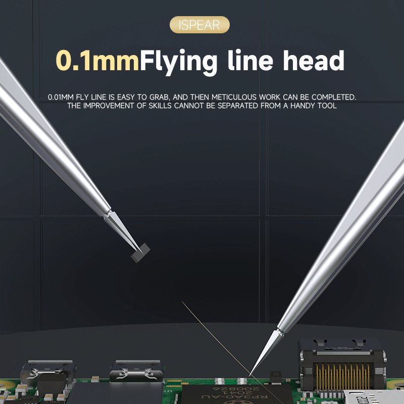 LUOWEI IS-10 Stainless Steel Precision Tweezers straight tip tweezers for Mobile Phone Repair