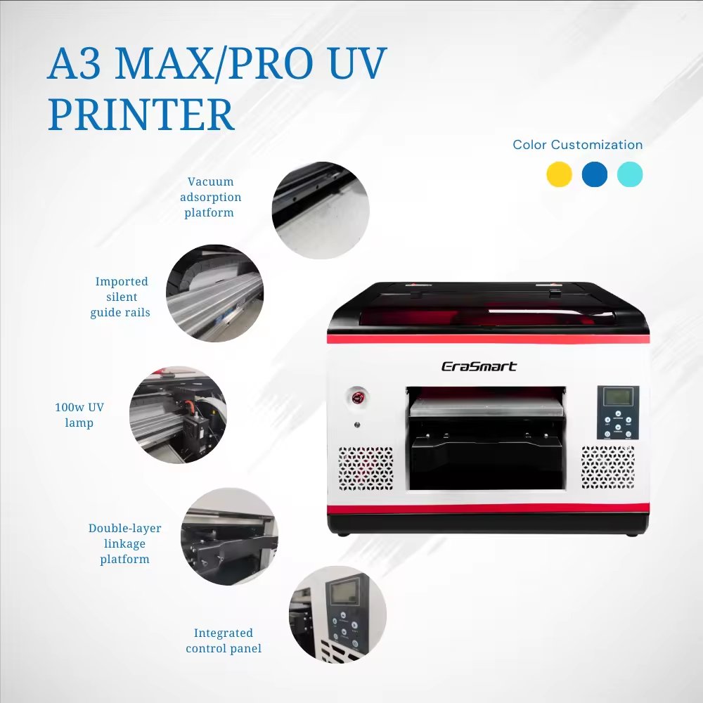 Newest Digital 3545 Phone Case Flatbed UV Printing Machine A3 UV Printer For Mobile Phone Case PVC Card Bottle Golf Cup