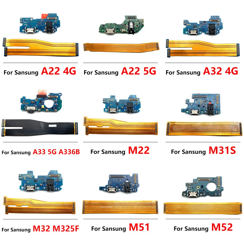 Motherboard Flex Charging Port For Samsung A22 A32 4G A33 5G M22 M31S M32 M325F M51M52 Phone Mobile Spare Parts Parts wholesale