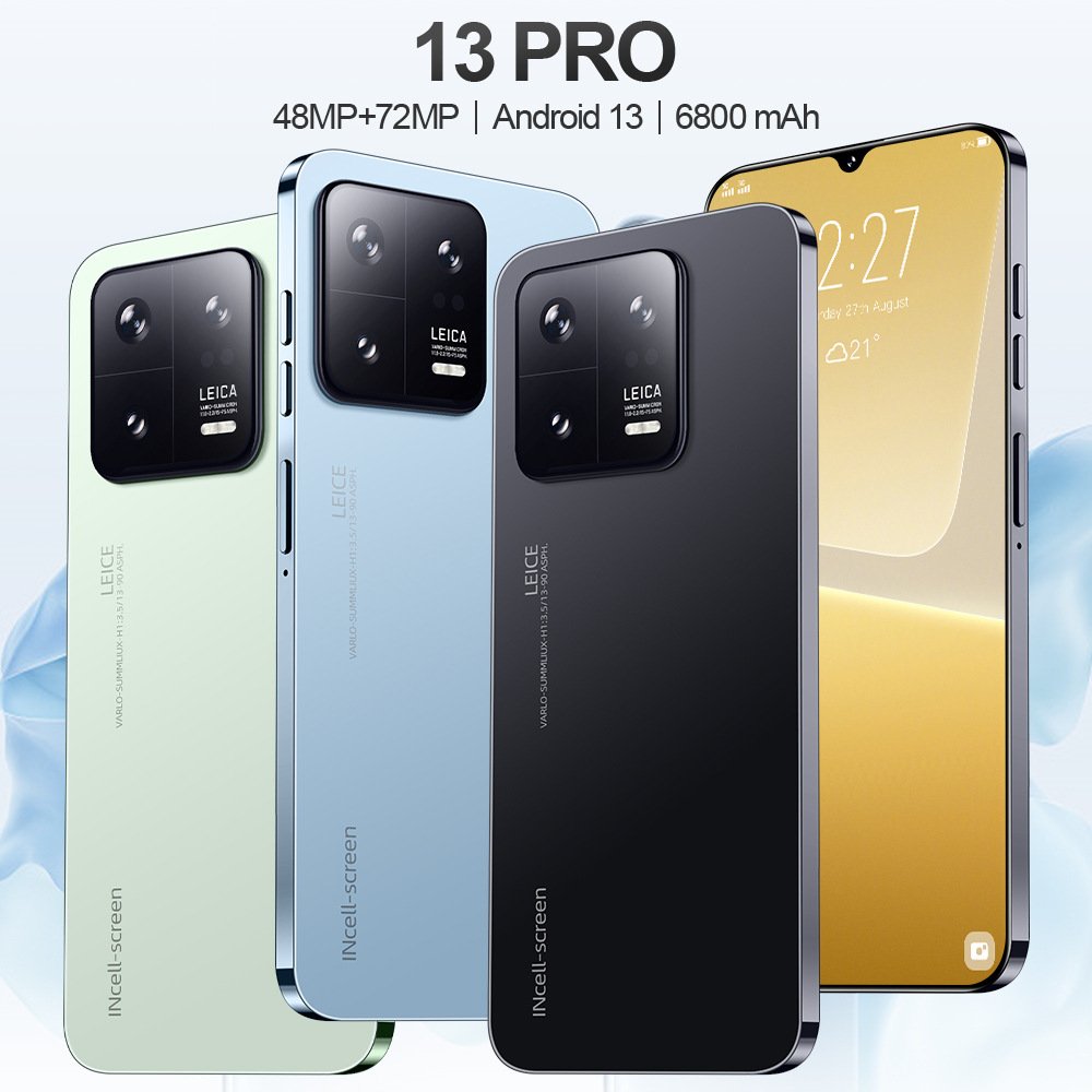 Smart cheap mobile phone manufacturers wholesale 13 PRO 7.2 inches 8 million pixels 2+16 Android 8.1 hot model