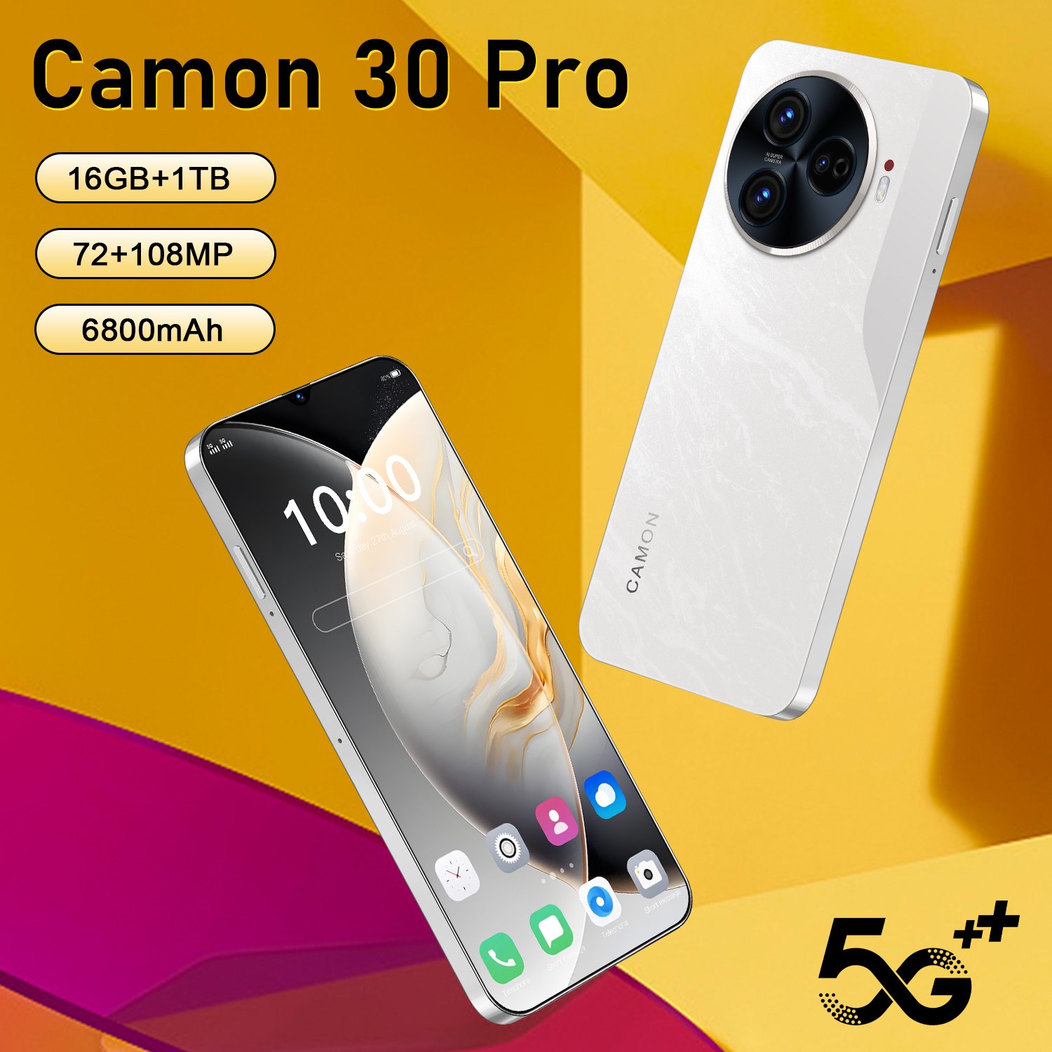 Global Version Original Smart Phones 6.2 Inch 16GB+1TB 5000mAh Face Unlocked Premium Mobile Phones