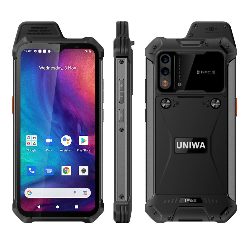 6.3" Screen IP68 Waterproof Smartphone UNIWA W888 4G LTE Zello PTT Walkie Talkie Phone Mobile POC Radio Walkie Talkie phones