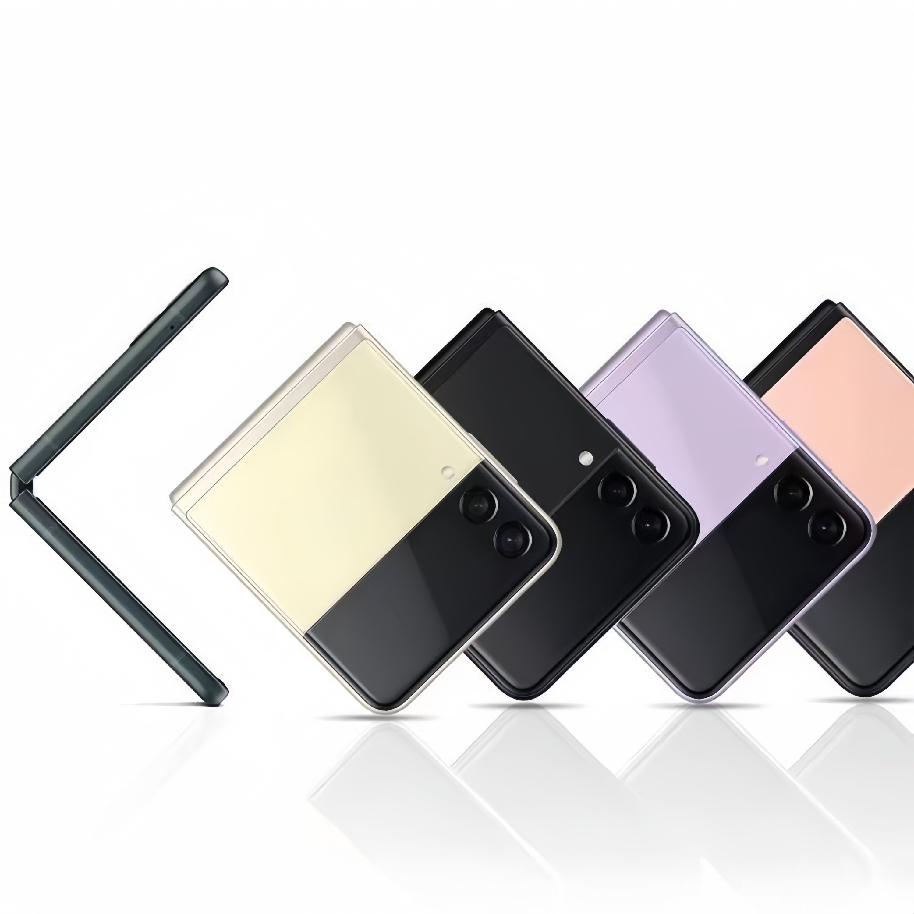 Wholesale Used Folding Phone Sam sung Z Flip3 Original screen 128GB/256GB SM-F7110 Smartphone Unlocked Android Phone Fashionable