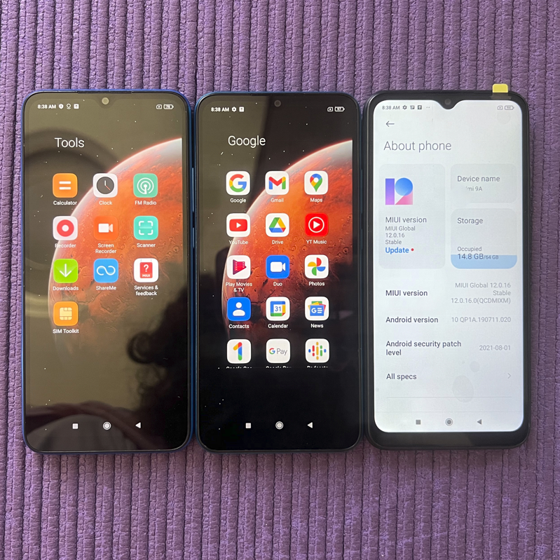 secondhand original for xiaomi 9A Original Used Mobile Phones for Redmi 9A for android cell phone