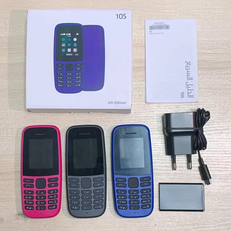 Cheap Bar feature phone For Nokia 105 2019 Original 2G Dual SIM used mobile phone Wholesale 106 110 6300 keypad cellphone