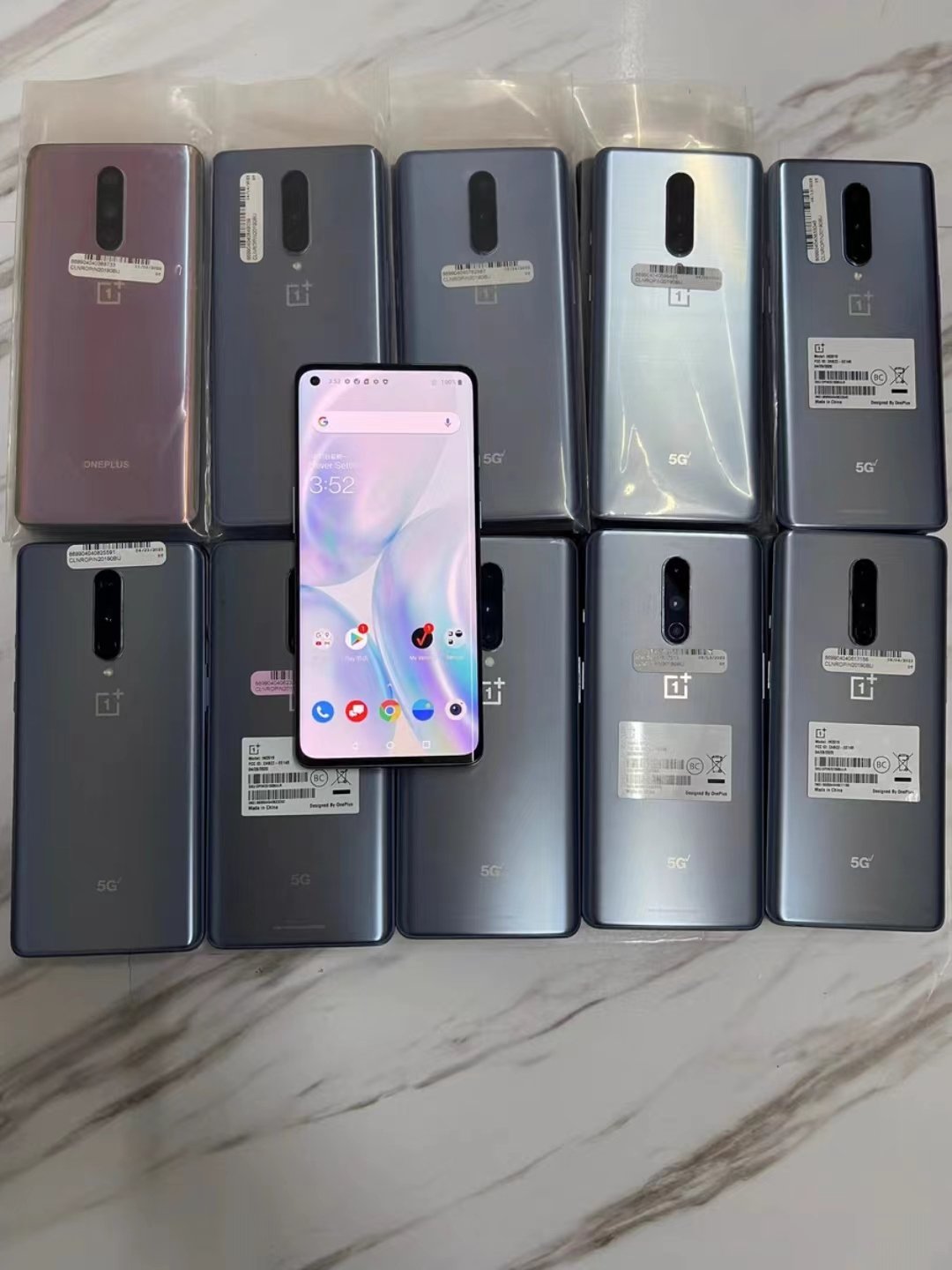 Wholesale OnePlus 8 5G Android Phone 6.55\" 48MP Snapdragon 865 128GB Memory 4300mAh Battery Used Mobile Phones