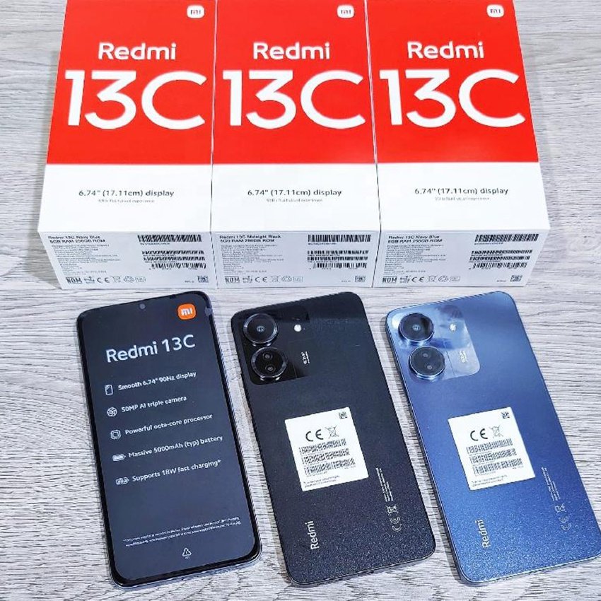 Top Selling for Xiaomi Redmi 13c Gaming Mobile Phones 5g 4gb+128gb 6.74 Inch Used Smart Phone Xiaomi Mini Camera For Redmi